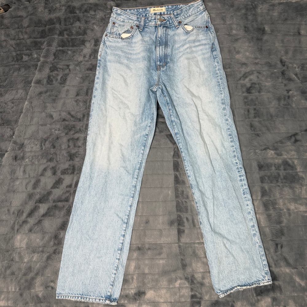 Madewell Curvy 90s Straight Jeans Womens 27 Light Wash High Rise NM283